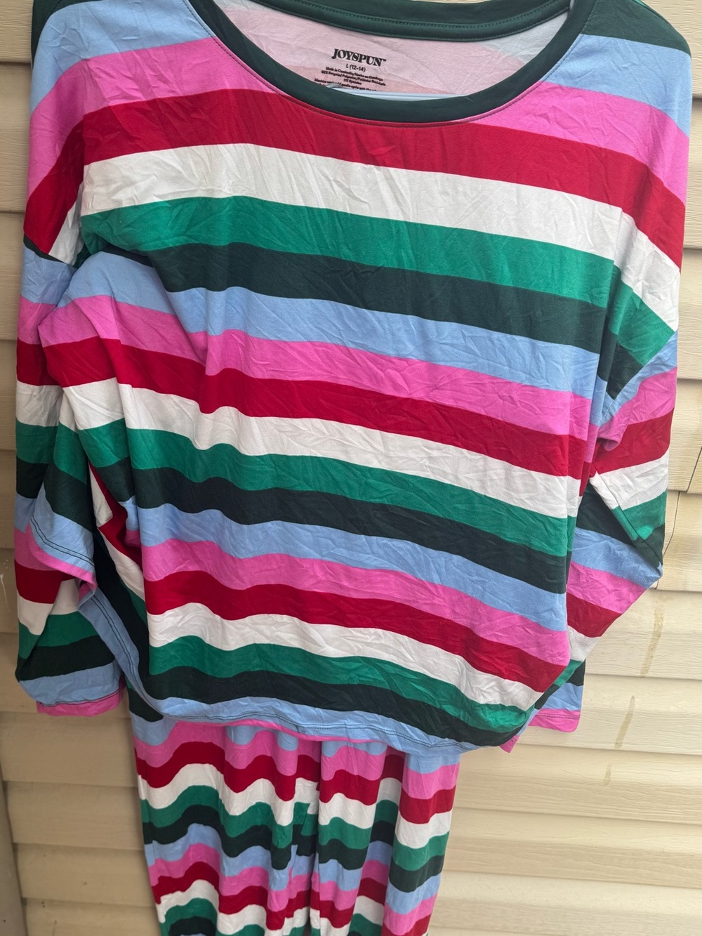 Women's Long Sleeve Striped Tee - Multicolor